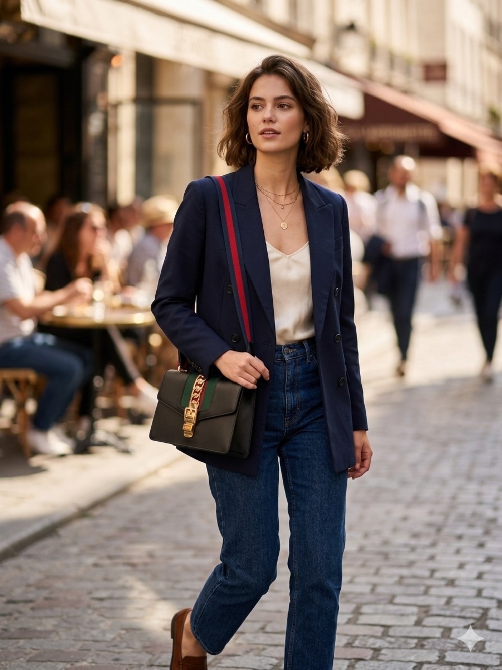 Gucci Navy Sylvie EUC